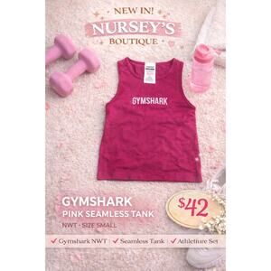 Gymshark Pink Seamless Tank Top Small Athletic Logo Crop NIB